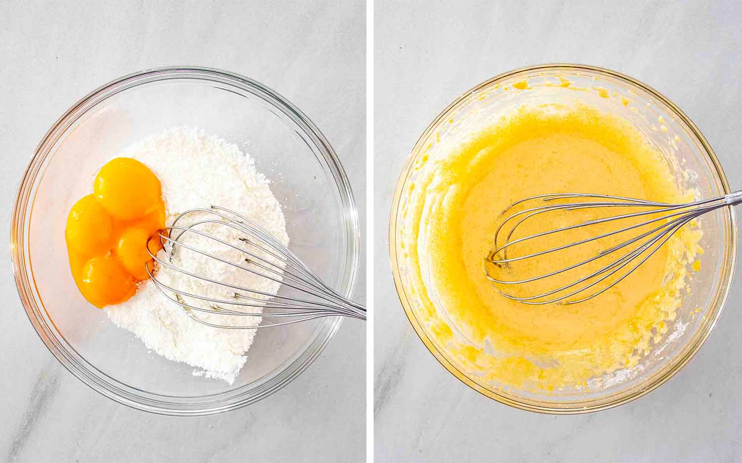 process shots showing how to make italian bomboloni.