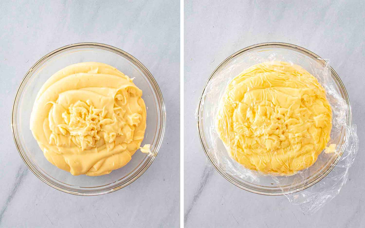process shots showing how to make italian bomboloni.