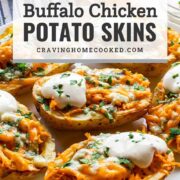 pin for buffalo chicken potato skins.
