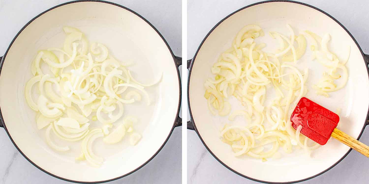 process shots showing how to make chicken adobo.