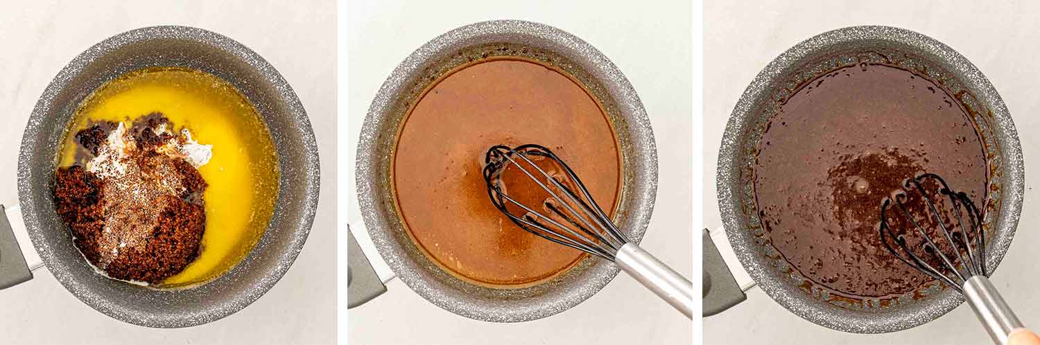 process shots showing how to make cinnamon rolls.