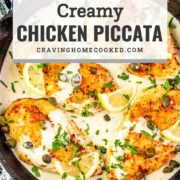 pin for creamy chicken piccata.