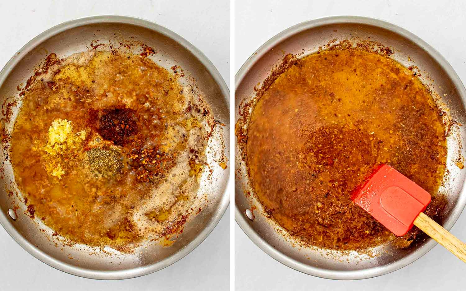 process shots showing how to make crispy lemon chicken thighs.