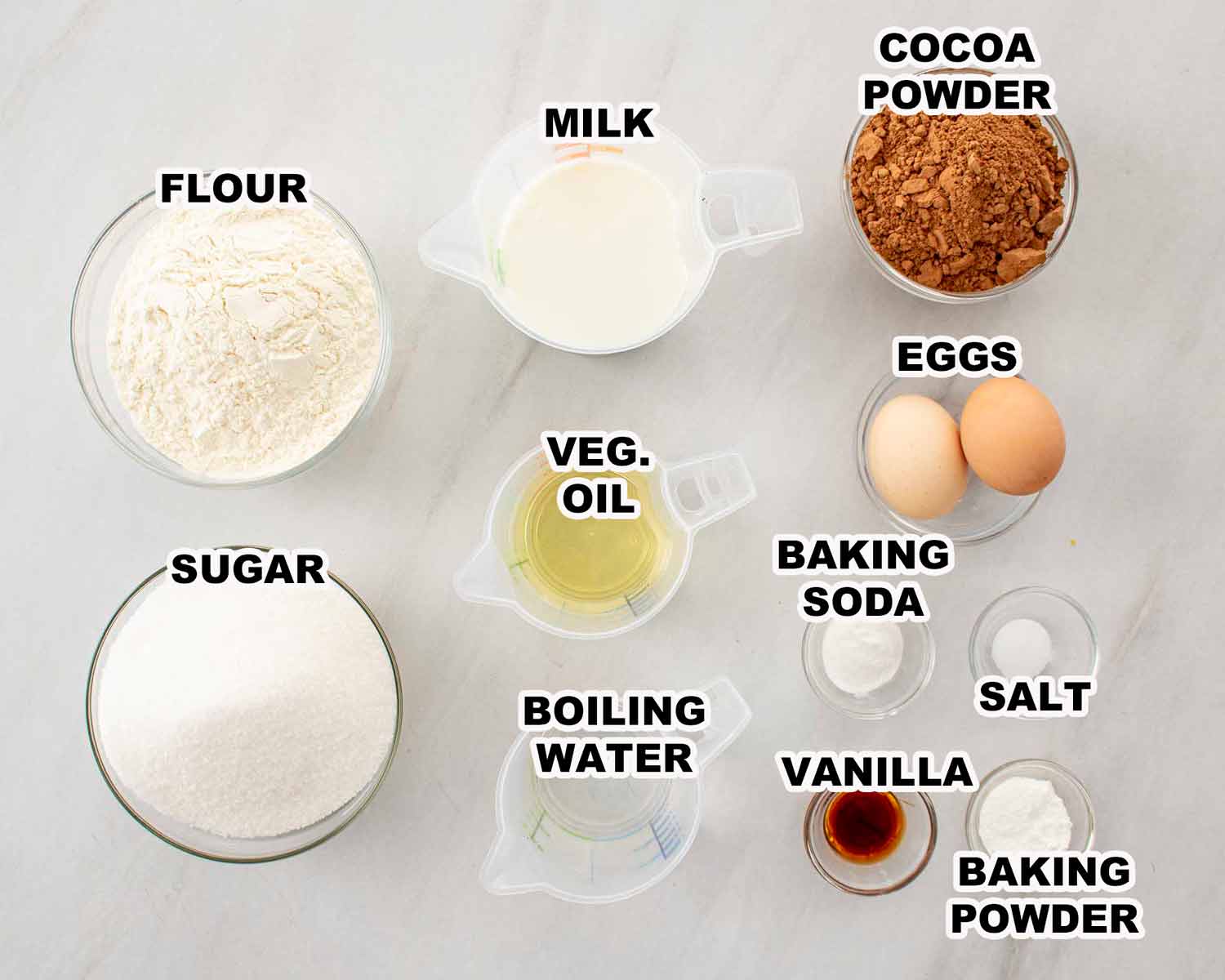 ingredients needed to make german chocolate cake.