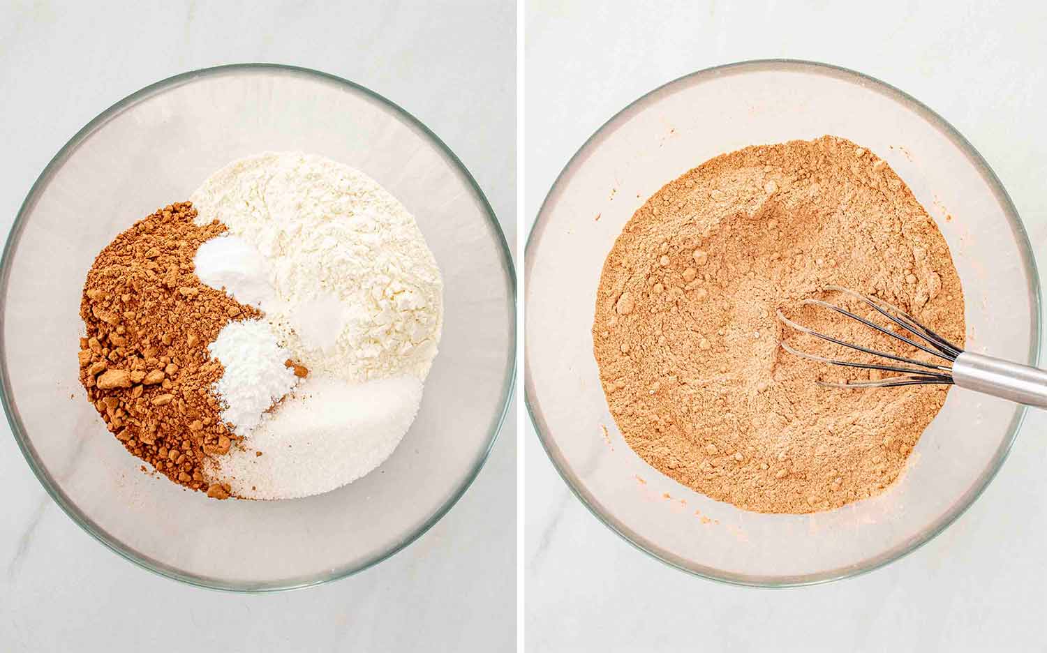 process shots showing how to make german chocolate cake.