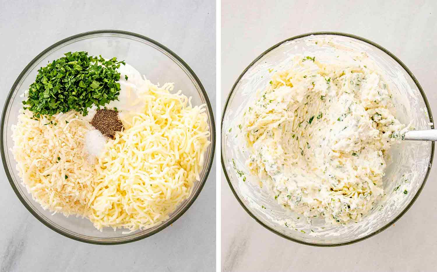 process shots showing how to make lasagna soup.