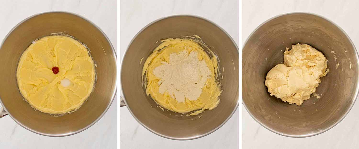 process shots showing how to make shortbread cookies.