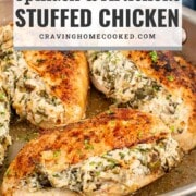 pin for spinach and artichoke stuffed chicken.