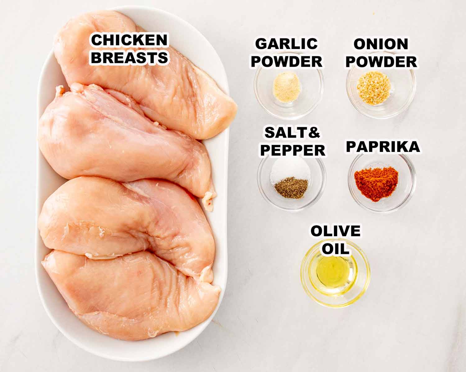 ingredients needed to make spinach and artichoke stuffed chicken.