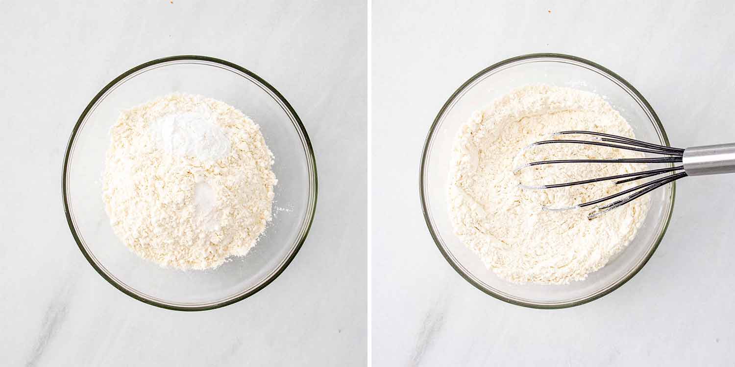 process shots showing how to make tres leches cake.