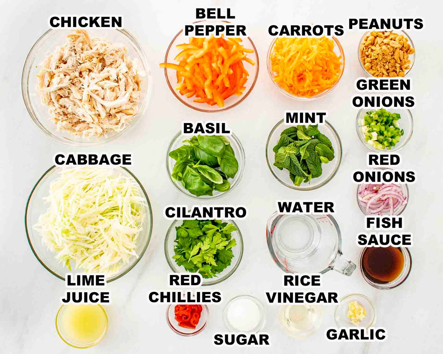 ingredients needed to make vietnamese chicken salad.