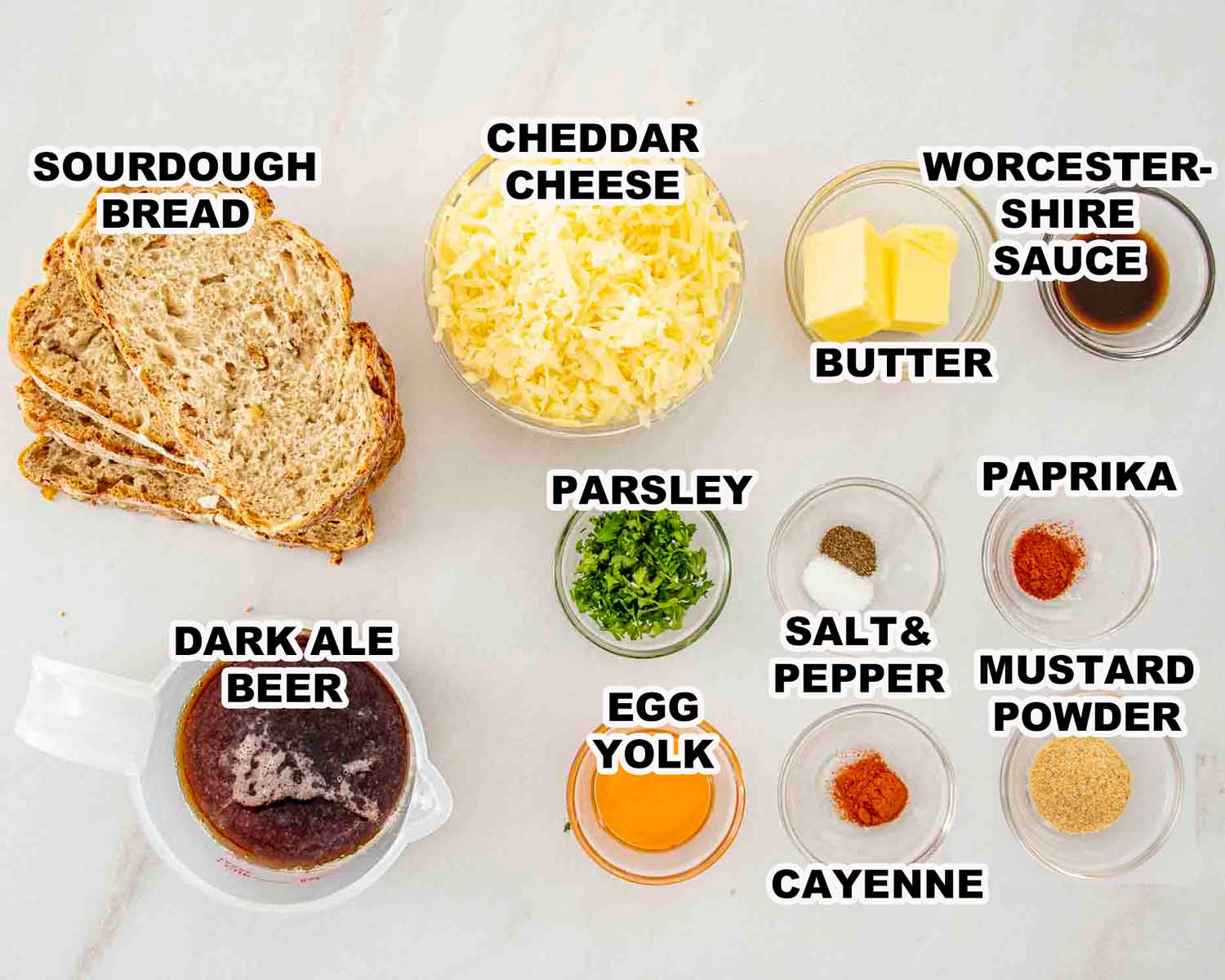 ingredients needed to make walsh rarebit.