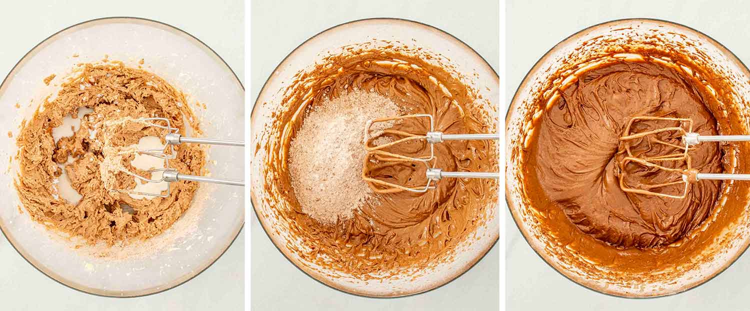 process shots showing how to make whoopie pies.