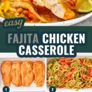 pin for fajita chicken casserole.